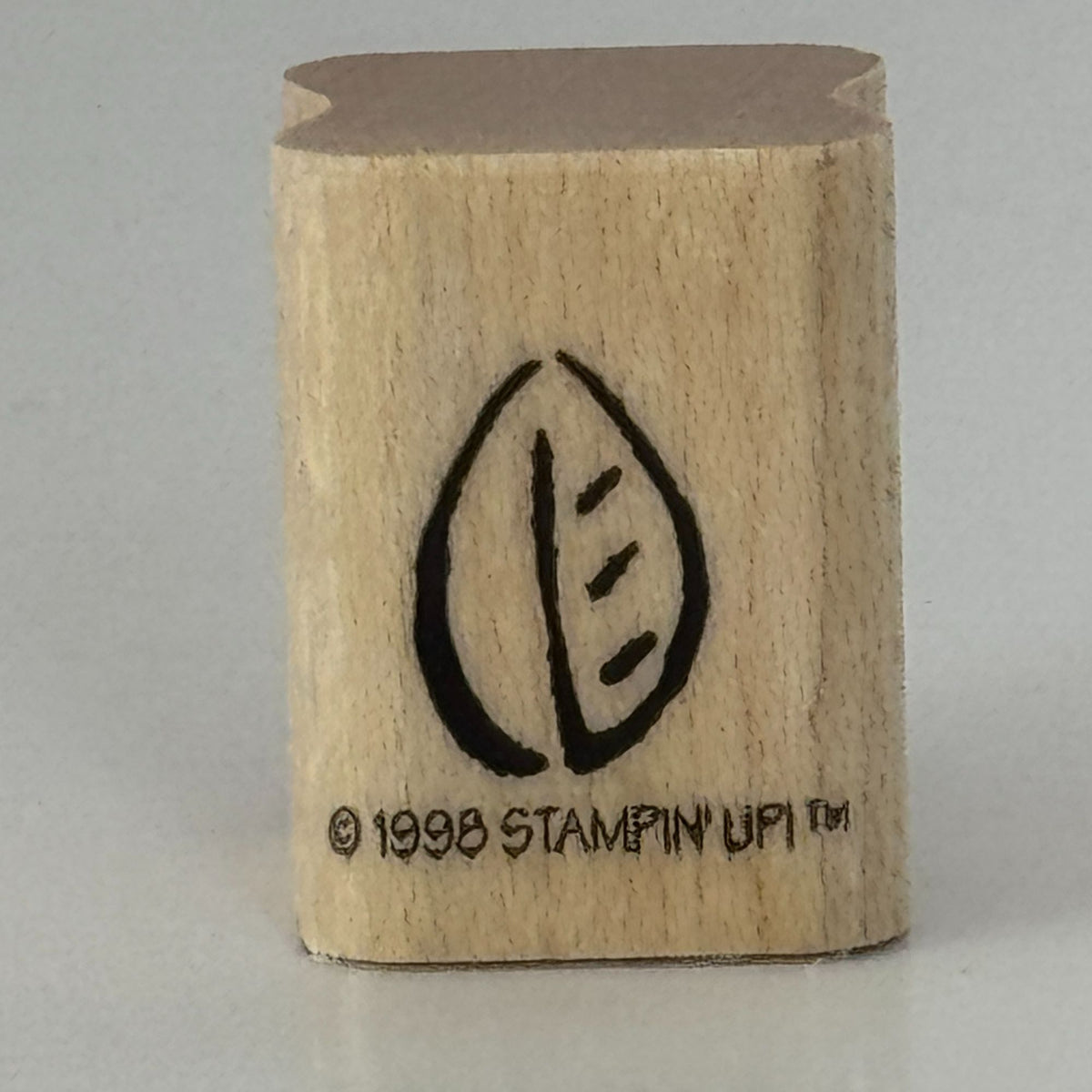 Stampin Up Rubber Stamp Leaf Nature Outdoors Fall Card Making Craft Wood Mounted