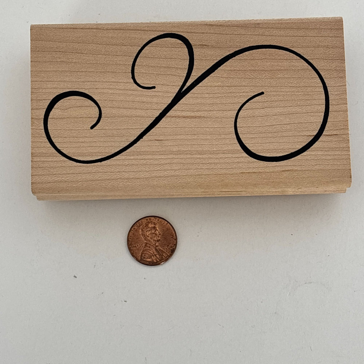DeNami Rubber Stamp Decorative Flourish Elegant Scroll Border Large Cardmaking