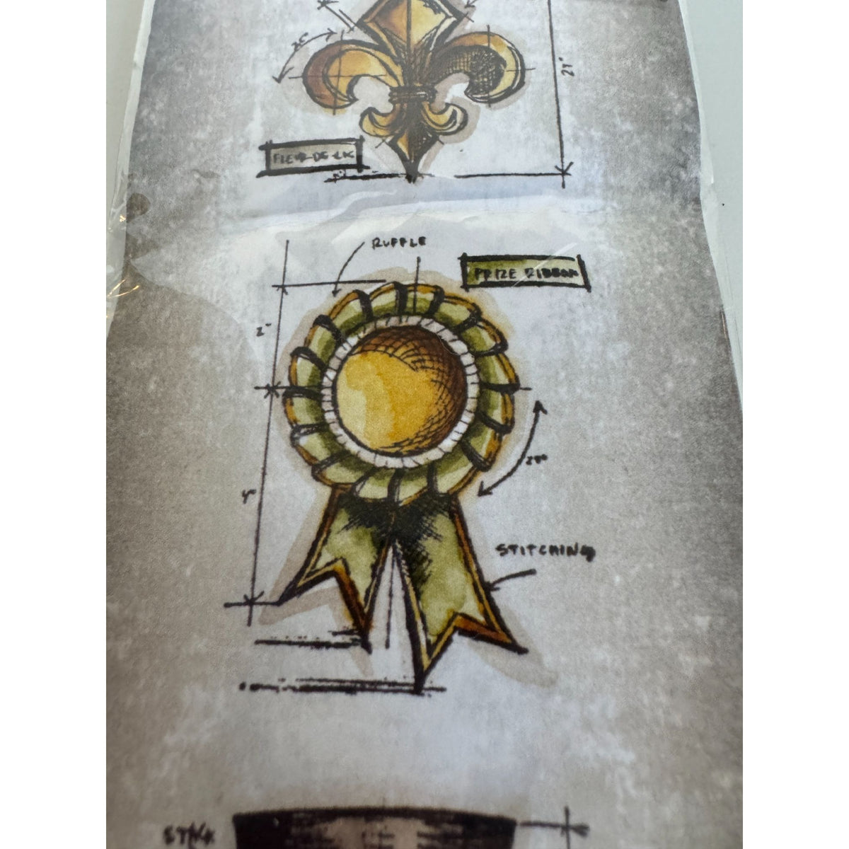 Tim Holtz Stampers Anonymous Cling Stamps High Society Steampunk Top Hat Trophy