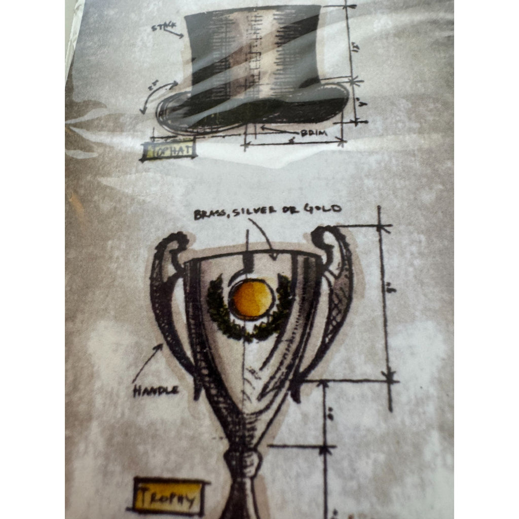 Tim Holtz Stampers Anonymous Cling Stamps High Society Steampunk Top Hat Trophy