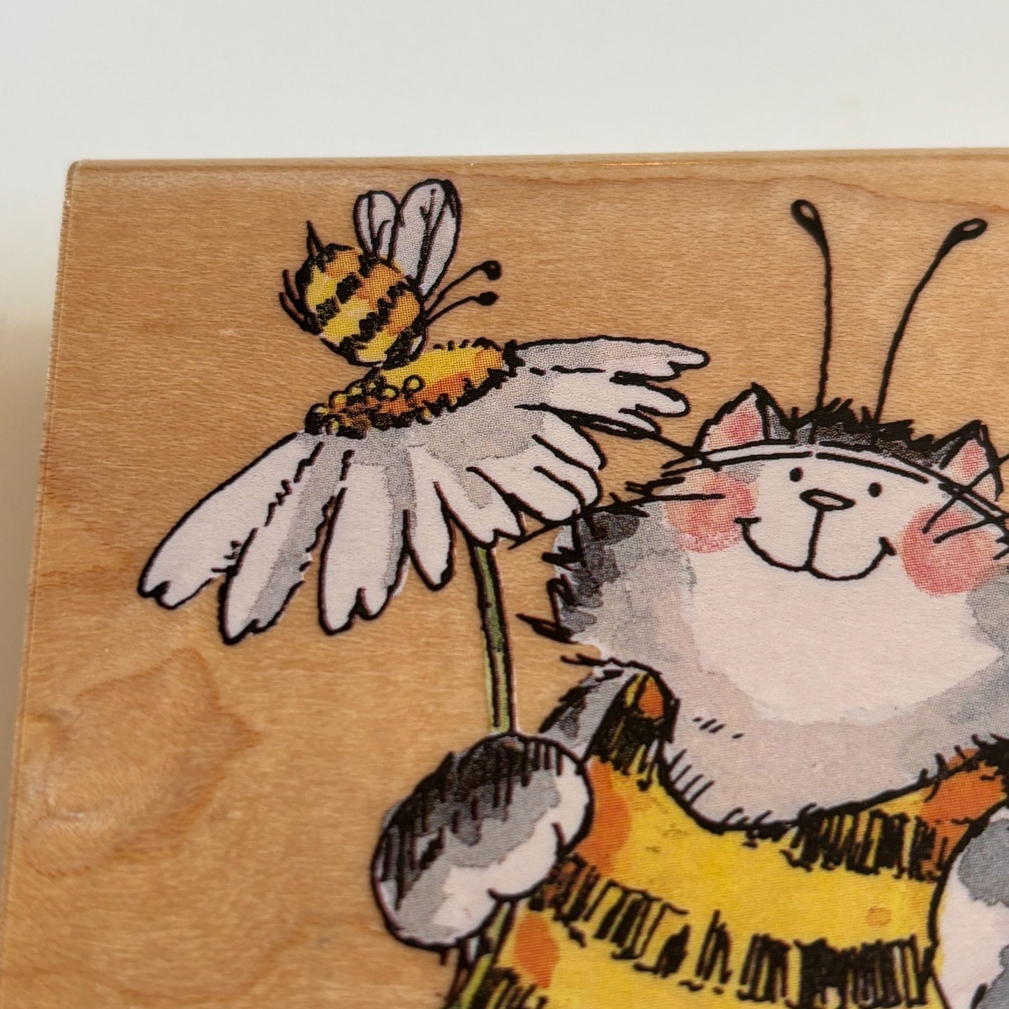 Penny Black Rubber Stamp Cat In Bee Costume Halloween Margaret Sherry Collection