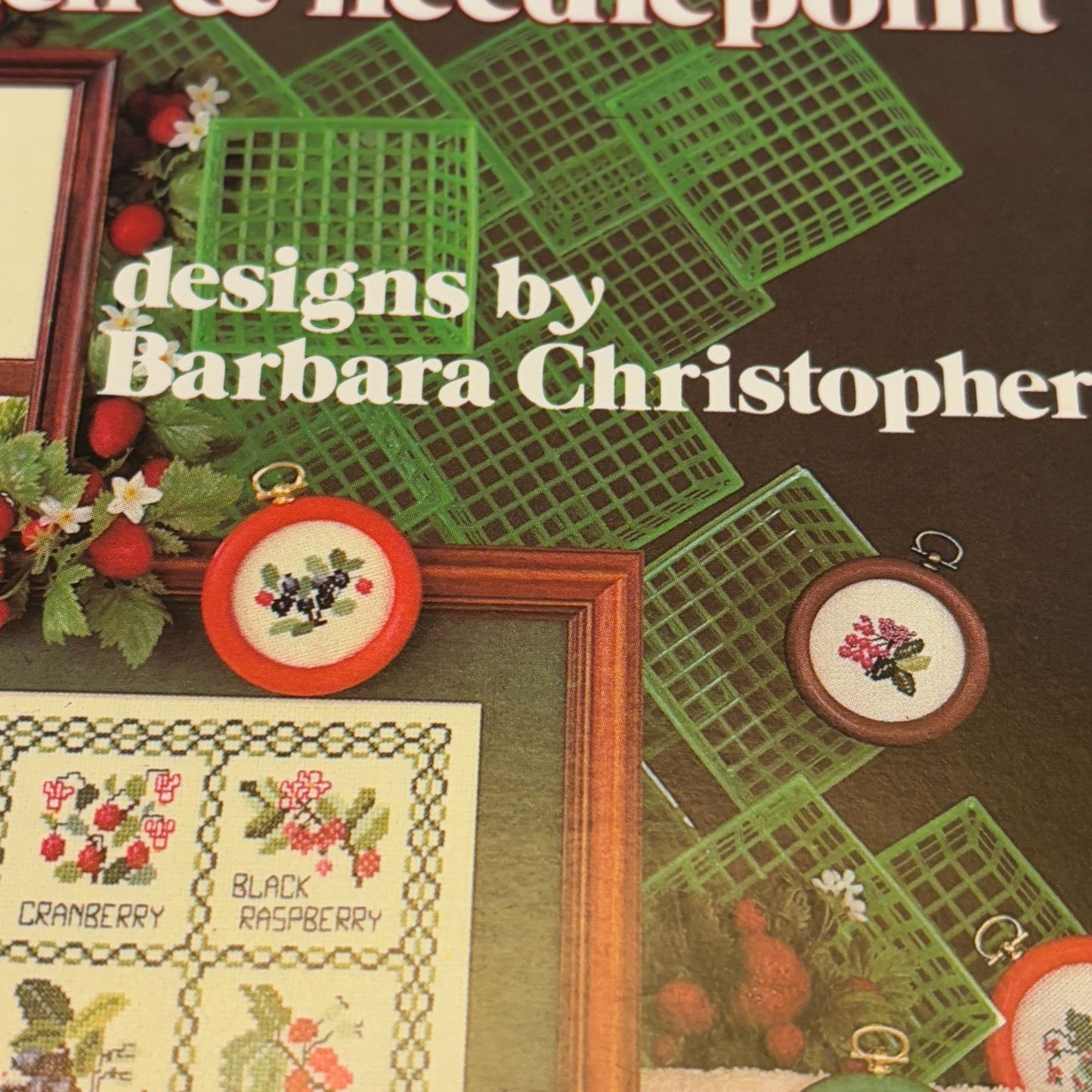 Leisure Arts Cross Stitch Patterns Berry Jelly Jar Tops Canning Strawberry 198