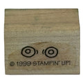 Stampin Up Rubber Stamp Googly Eyes Pictogram Look Letter O Sight Goggles Circle