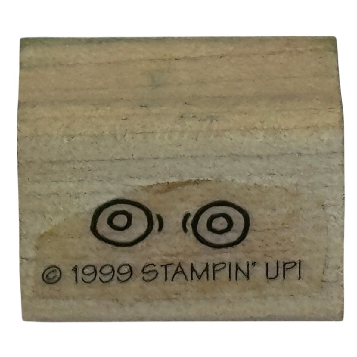 Stampin Up Rubber Stamp Googly Eyes Pictogram Look Letter O Sight Goggles Circle