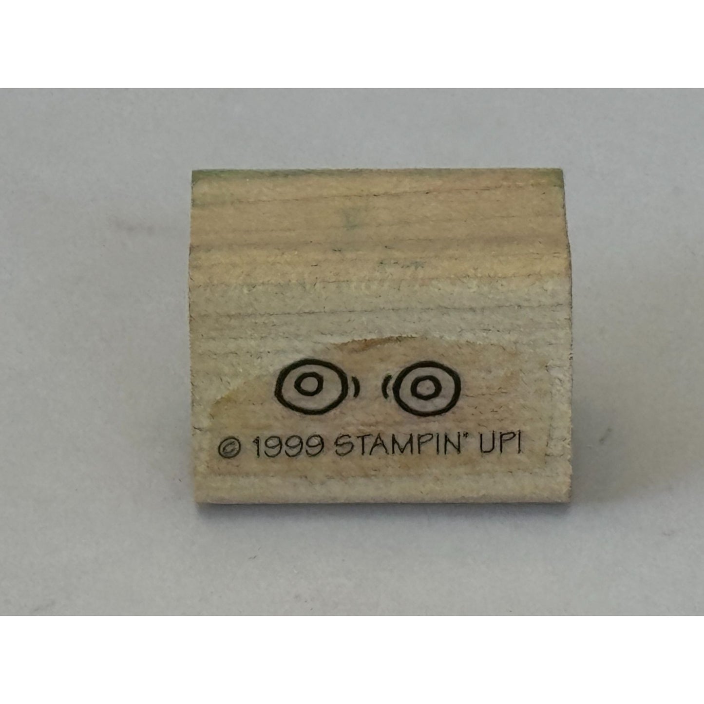Stampin Up Rubber Stamp Googly Eyes Pictogram Look Letter O Sight Goggles Circle