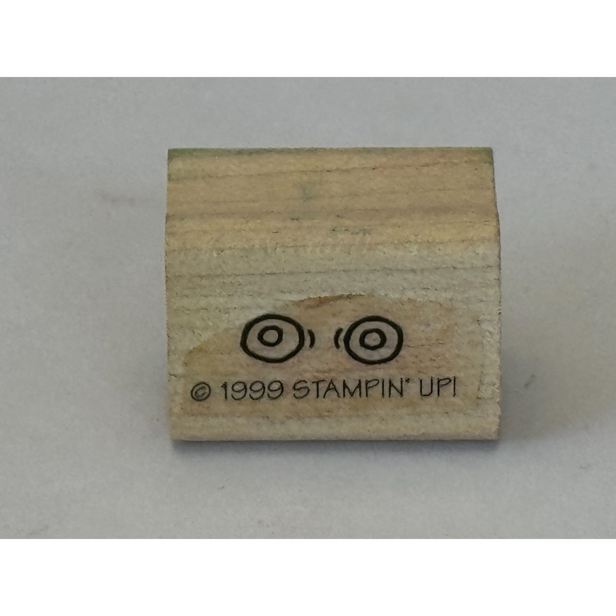 Stampin Up Rubber Stamp Googly Eyes Pictogram Look Letter O Sight Goggles Circle