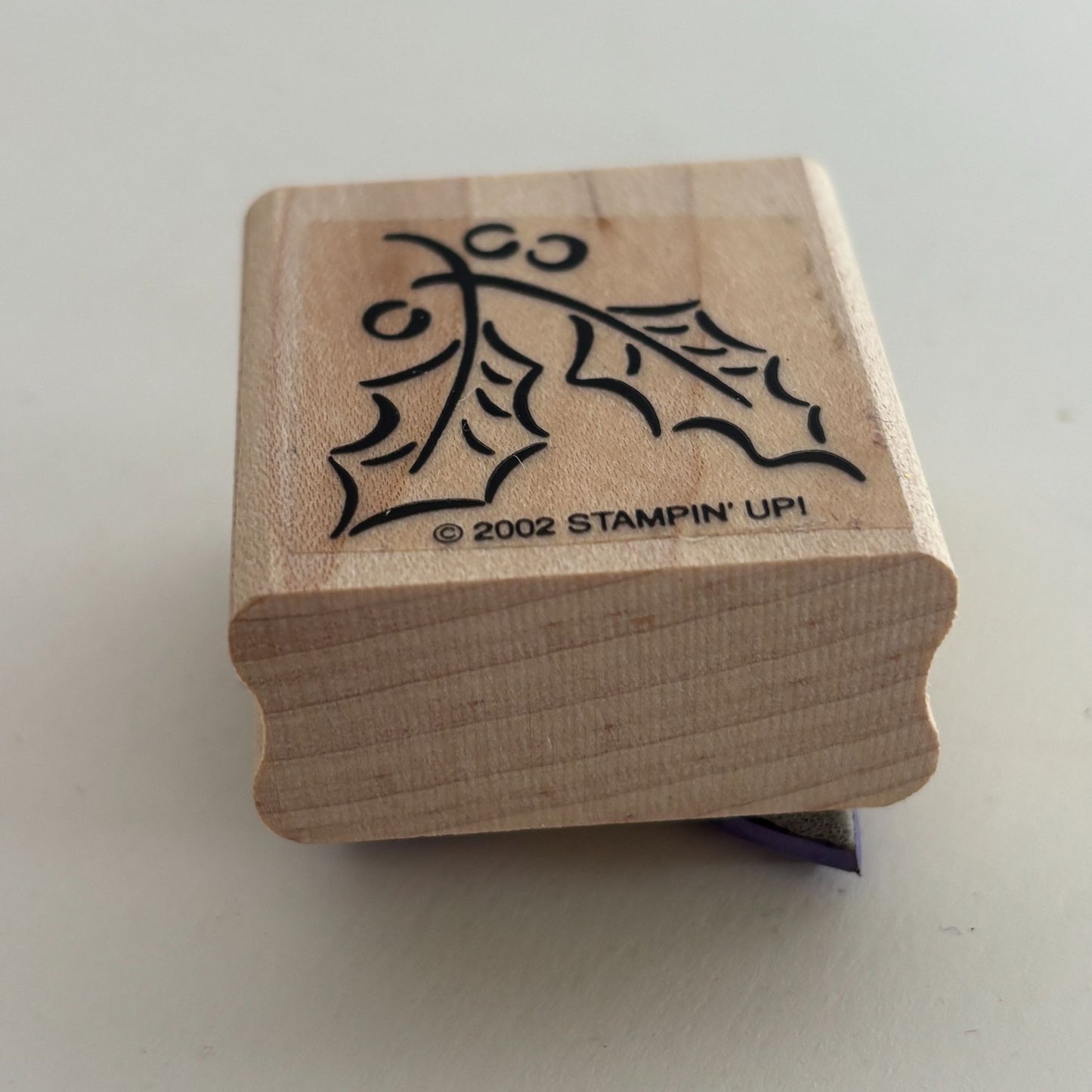 Stampin Up Rubber Stamp Holly Berry Leaves Winter Holidays Christmas Card Making