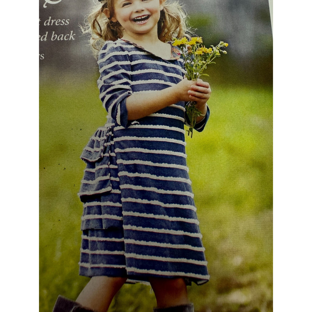 Violette Field Threads Sewing Pattern F750 Adele Collared Knit Dress 2T-10Y UC