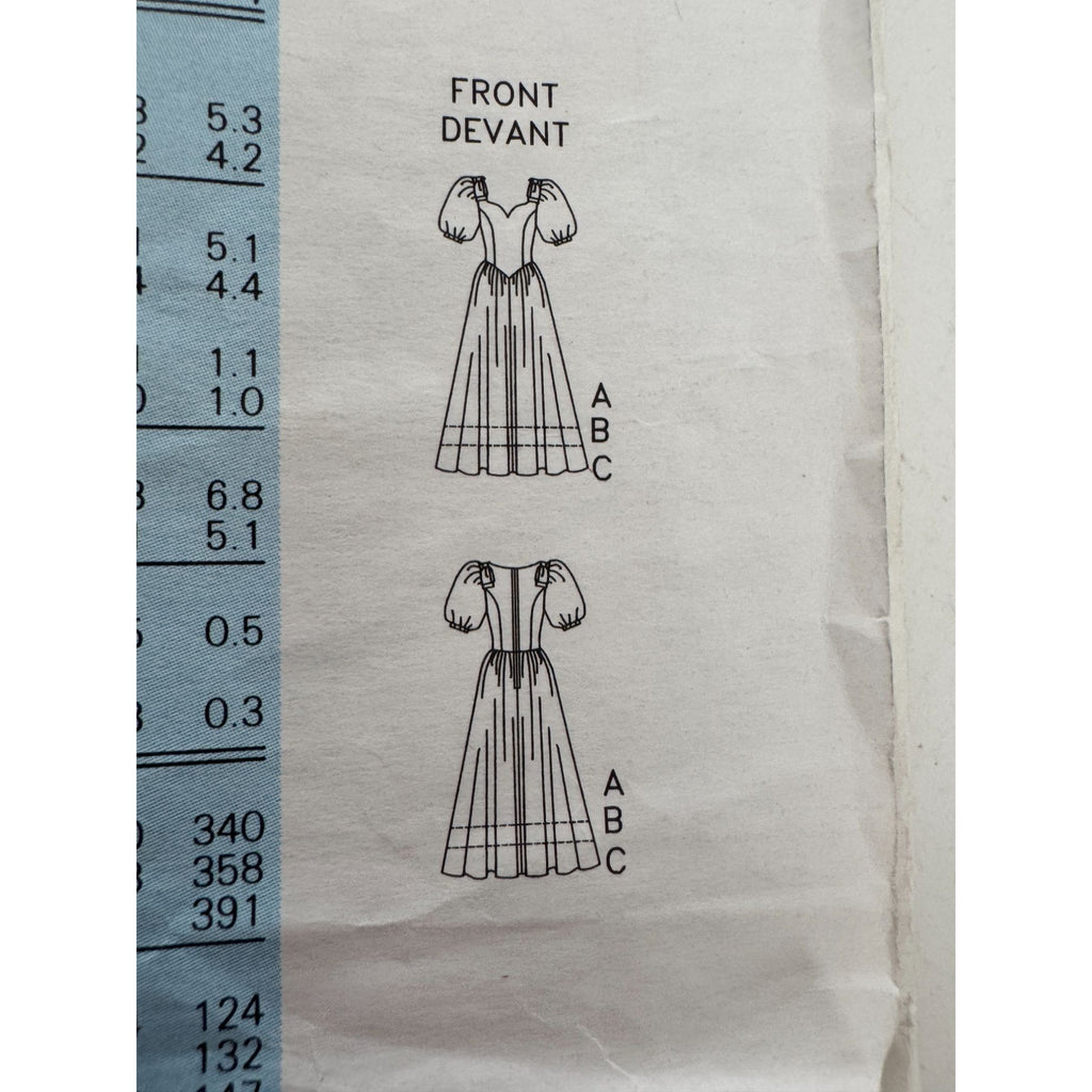 Butterick Sewing Pattern 5321 Dress Tea or Evening Length 6 8 10 Wedding 90s UC