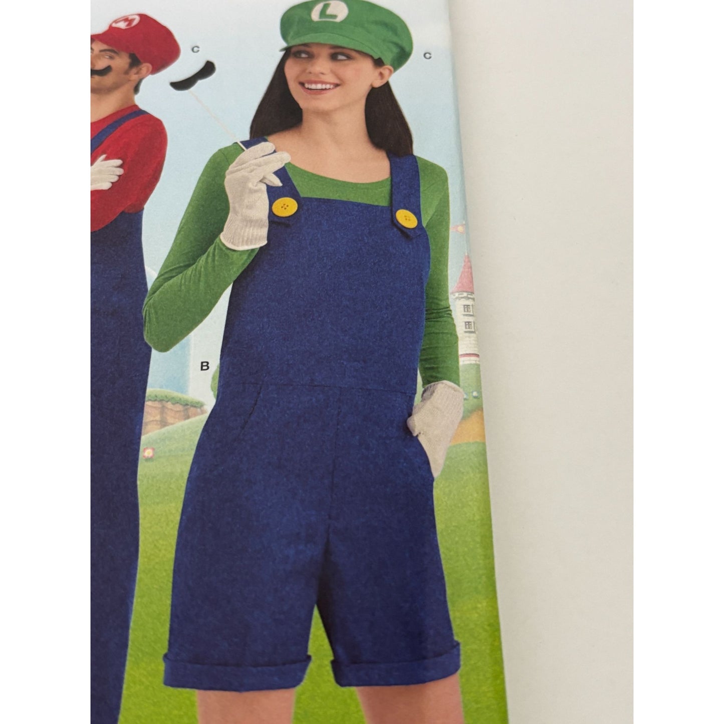 Simplicity Sewing Pattern 8478 Super Mario Brothers Luigi Costume Teen Adult UC