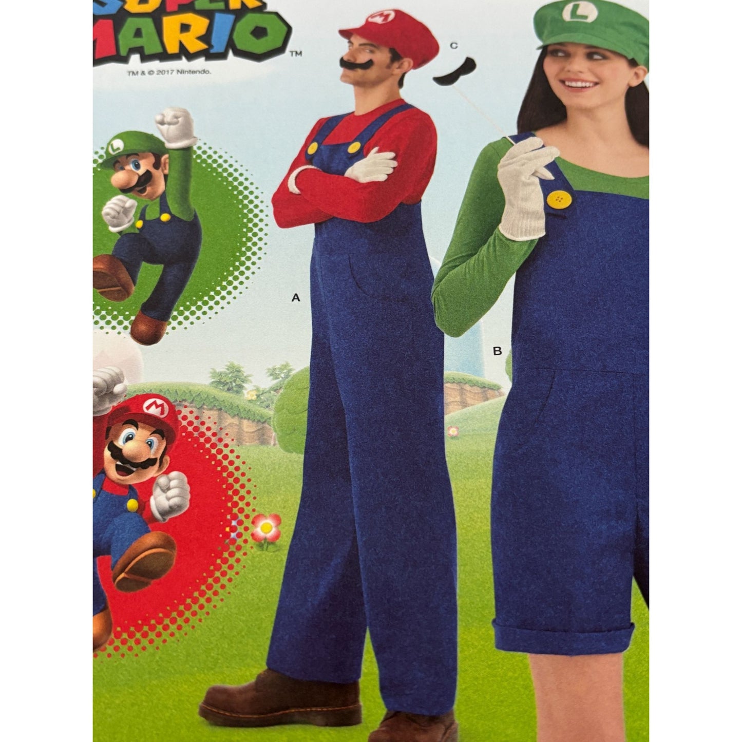 Simplicity Sewing Pattern 8478 Super Mario Brothers Luigi Costume Teen Adult UC