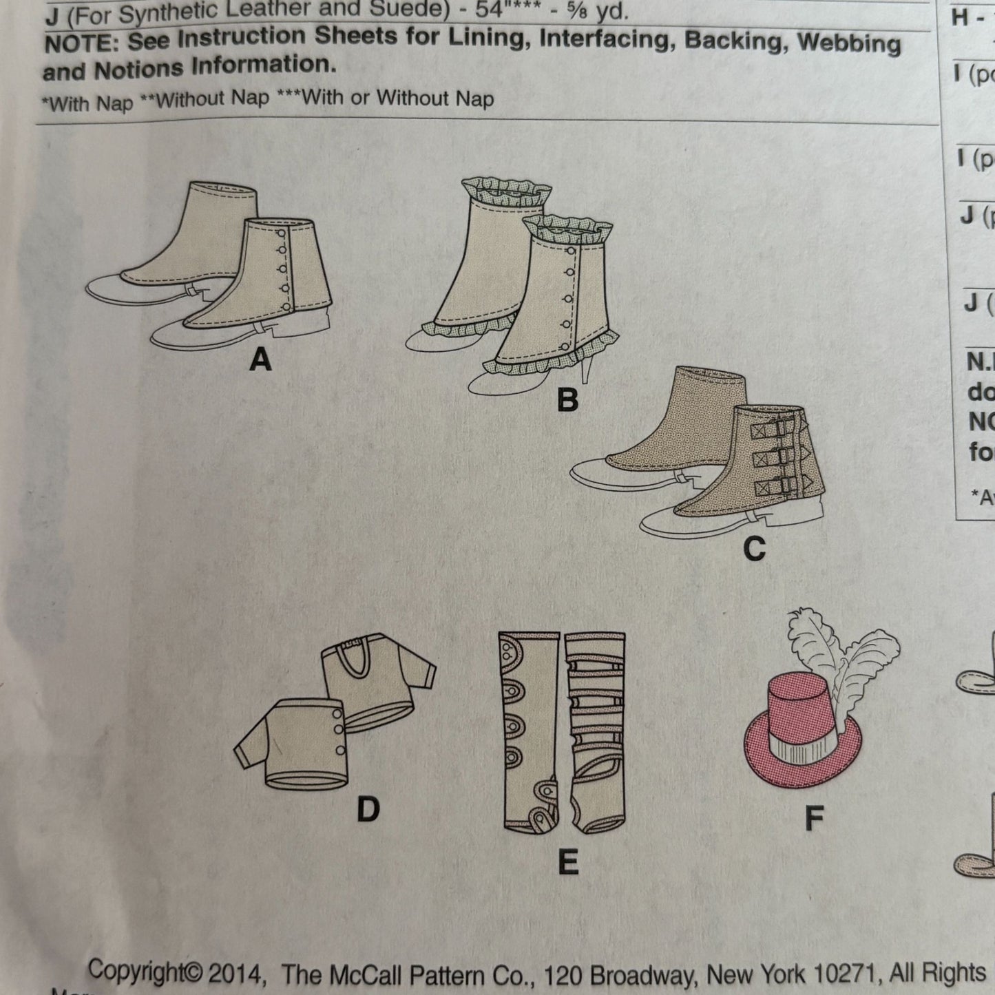 McCalls Sewing Pattern M6975 Steampunk Accessories Spats Gloves Hats Belts Mens Misses UNCUT Halloween