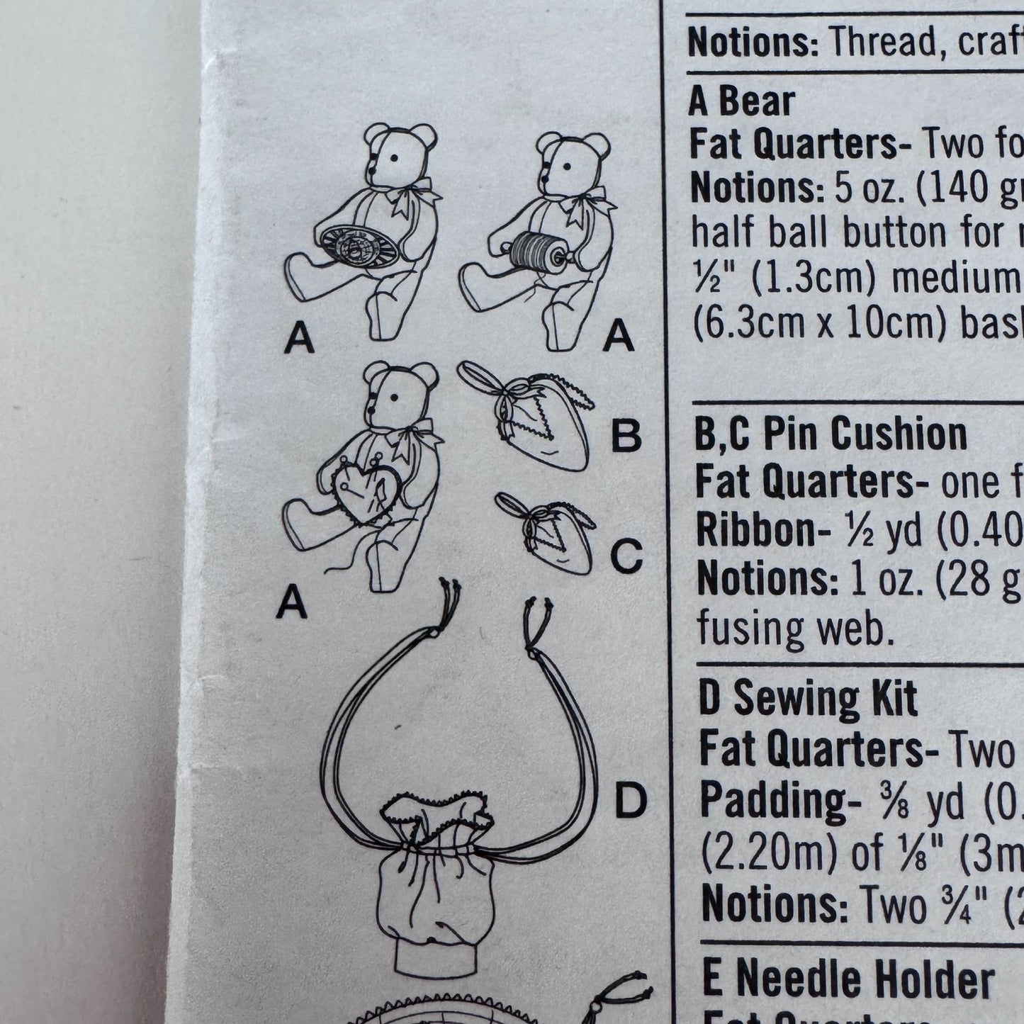 Simplicity Sewing Pattern 5227 Shirley Botsford Craft Projects Dolls Bears & Pin Cushions One Size