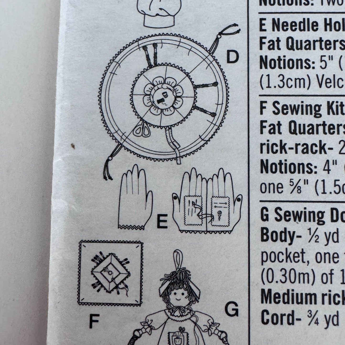 Simplicity Sewing Pattern 5227 Shirley Botsford Craft Projects Dolls Bears & Pin Cushions One Size