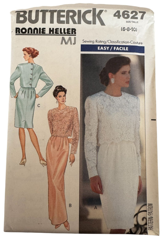 Butterick Sewing Pattern 4627 Evening Dress Formal Mother of the Bride 6 8 10 UC