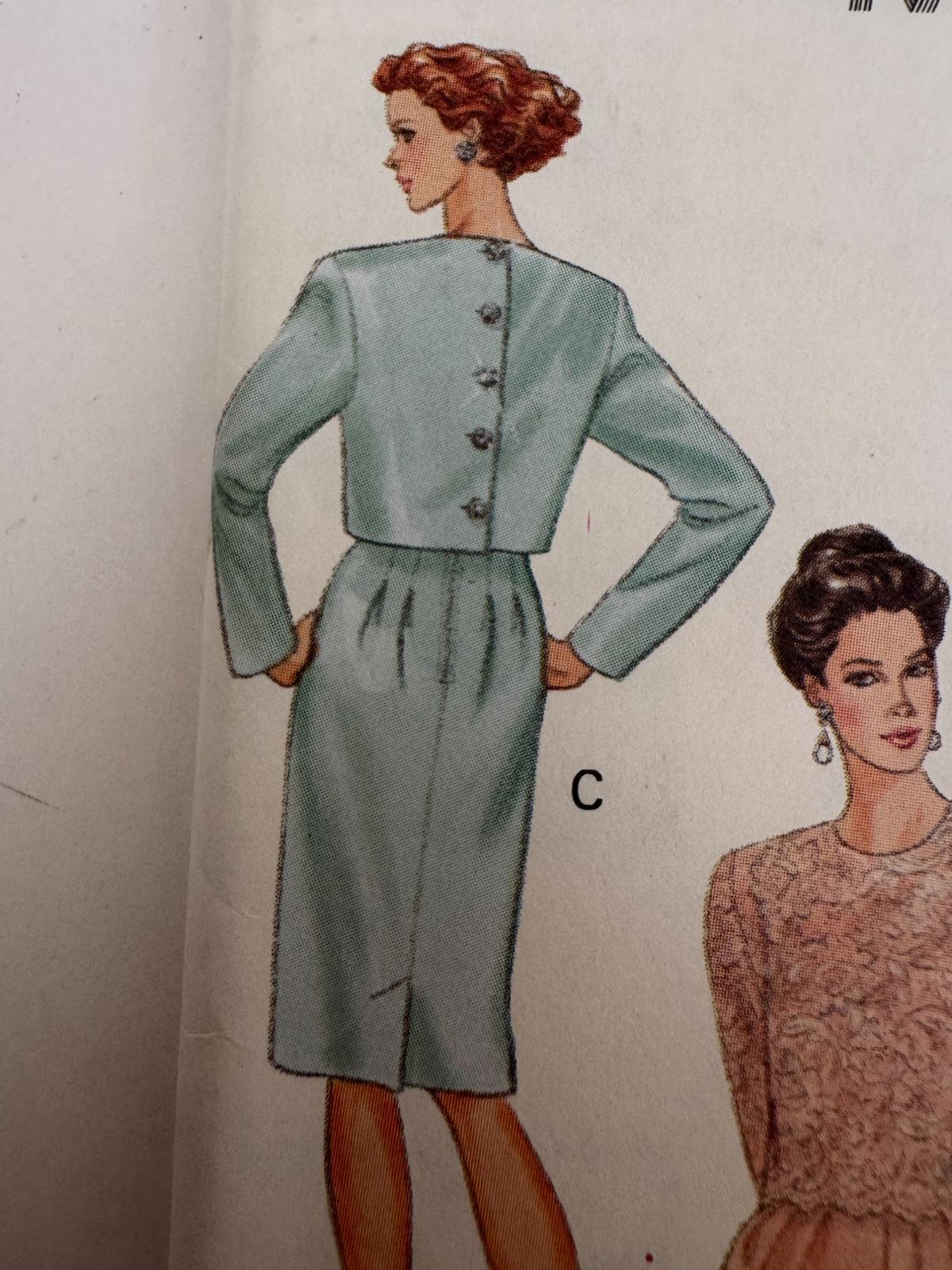 Butterick Sewing Pattern 4627 Evening Dress Formal Mother of the Bride 6 8 10 UC