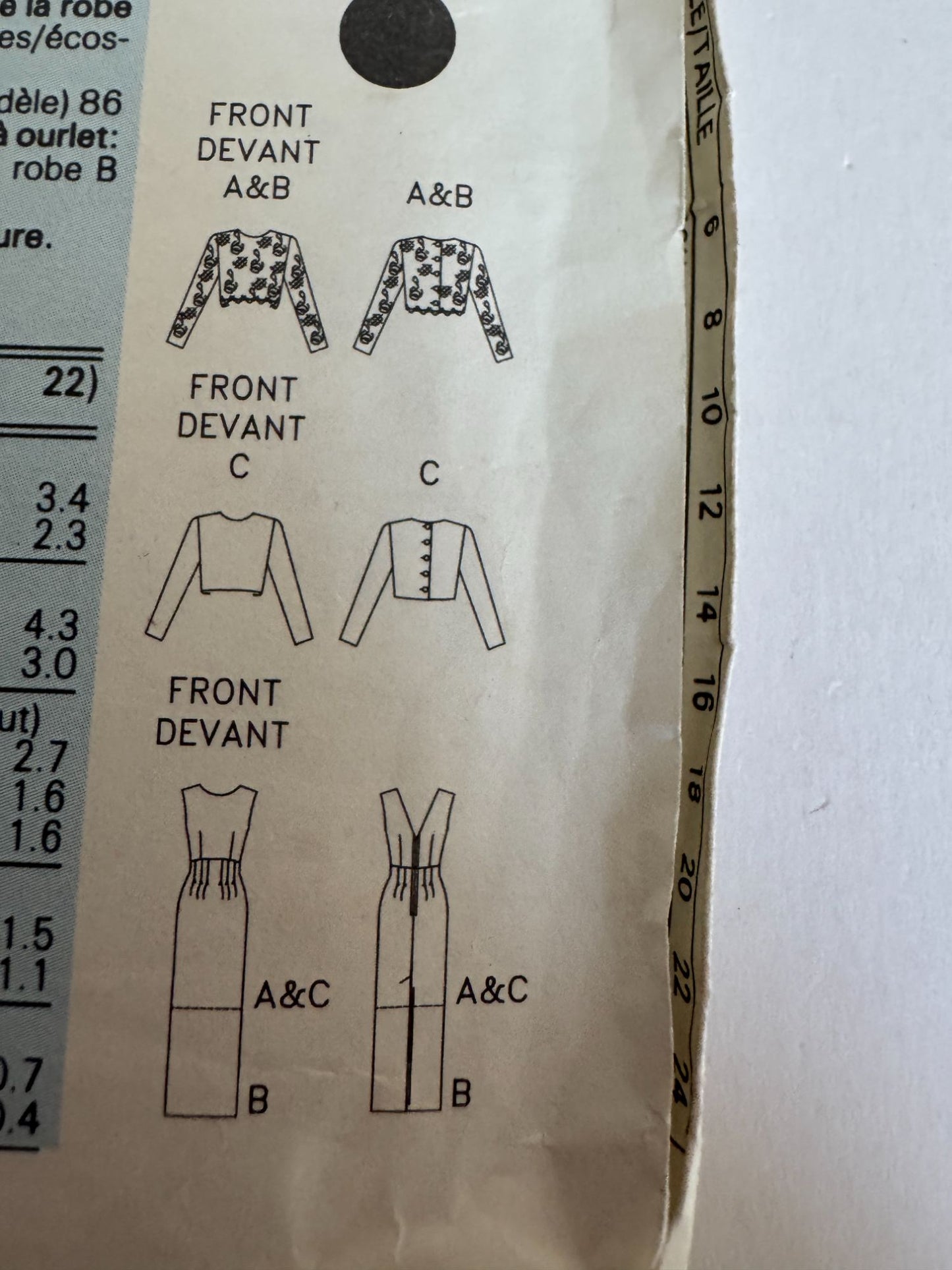 Butterick Sewing Pattern 4627 Evening Dress Formal Mother of the Bride 6 8 10 UC