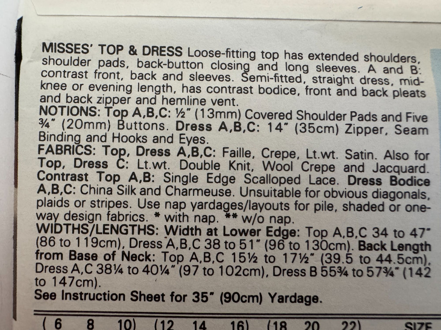 Butterick Sewing Pattern 4627 Evening Dress Formal Mother of the Bride 6 8 10 UC