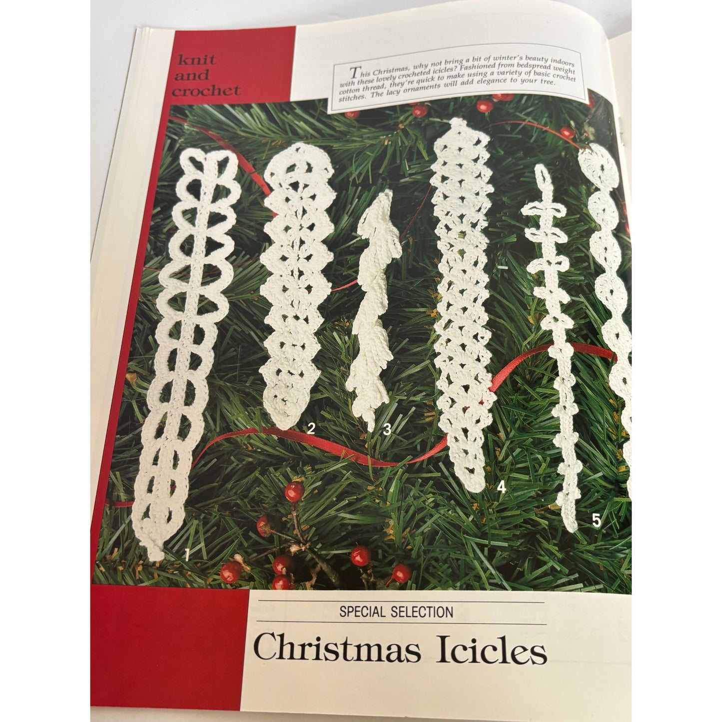 Leisure Arts Magazine December 1990 Cross Stitch Craft Patterns Christmas Santa