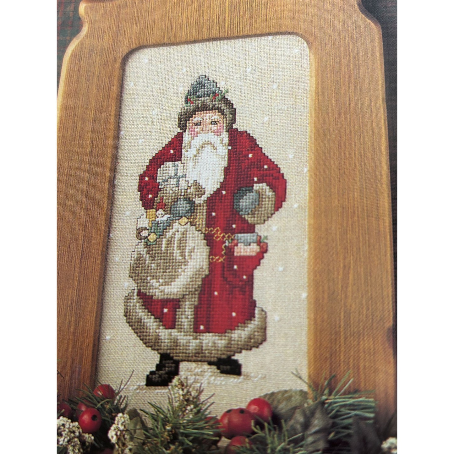 Leisure Arts Magazine December 1990 Cross Stitch Craft Patterns Christmas Santa