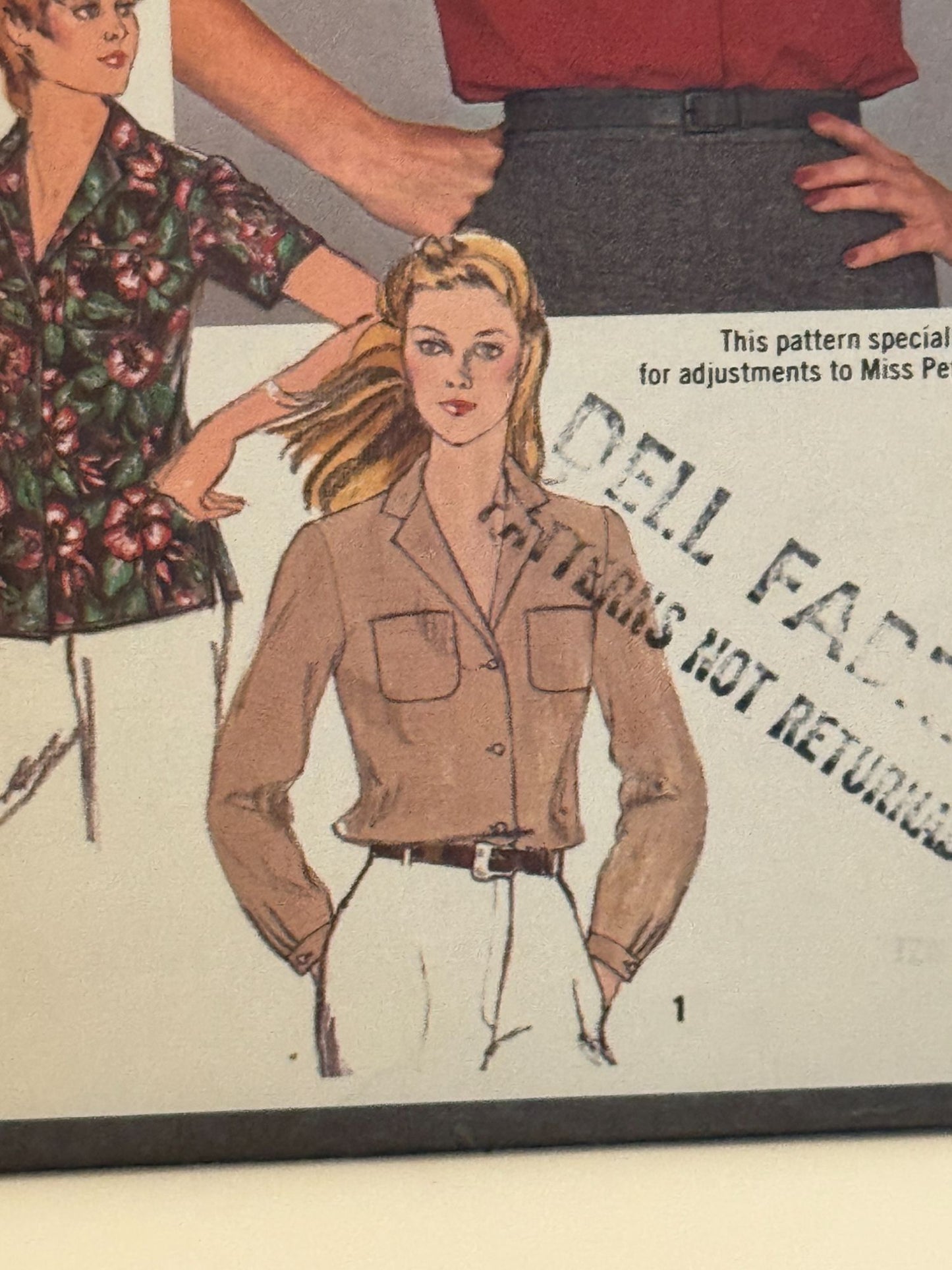 Simplicity Sewing Pattern 9774 Misses Shirt Pattern Work Blouse 10 Vintage 1980