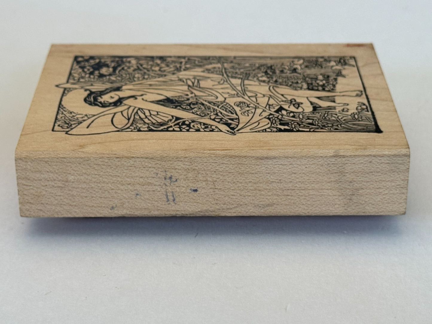 Stamp Francisco Rubber Stamp Fairy Garden Woodland Fantasy Rose Butterfly Large