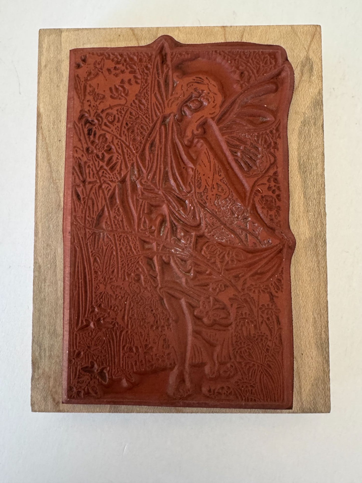 Stamp Francisco Rubber Stamp Fairy Garden Woodland Fantasy Rose Butterfly Large