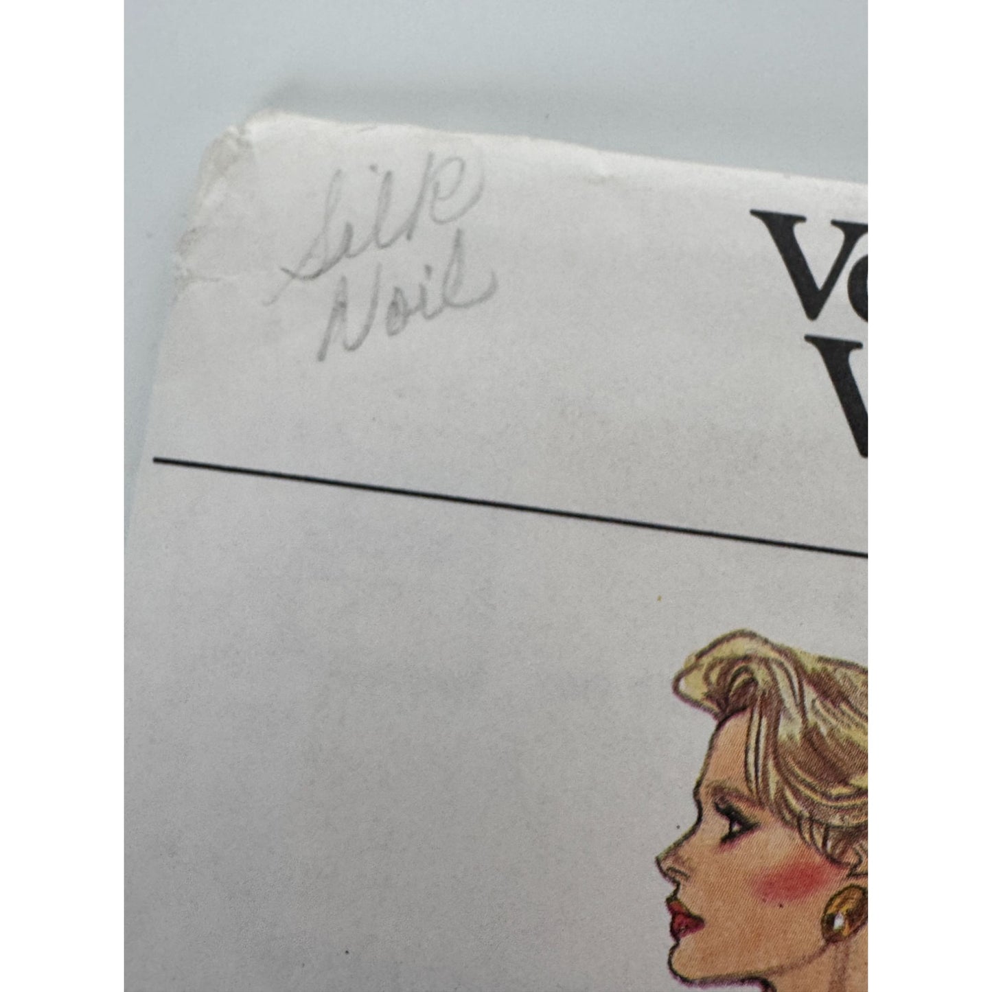 Vogue Sewing Pattern 9340 Misses Work Top Dickey Straight Skirt 6 8 10 1980s UC