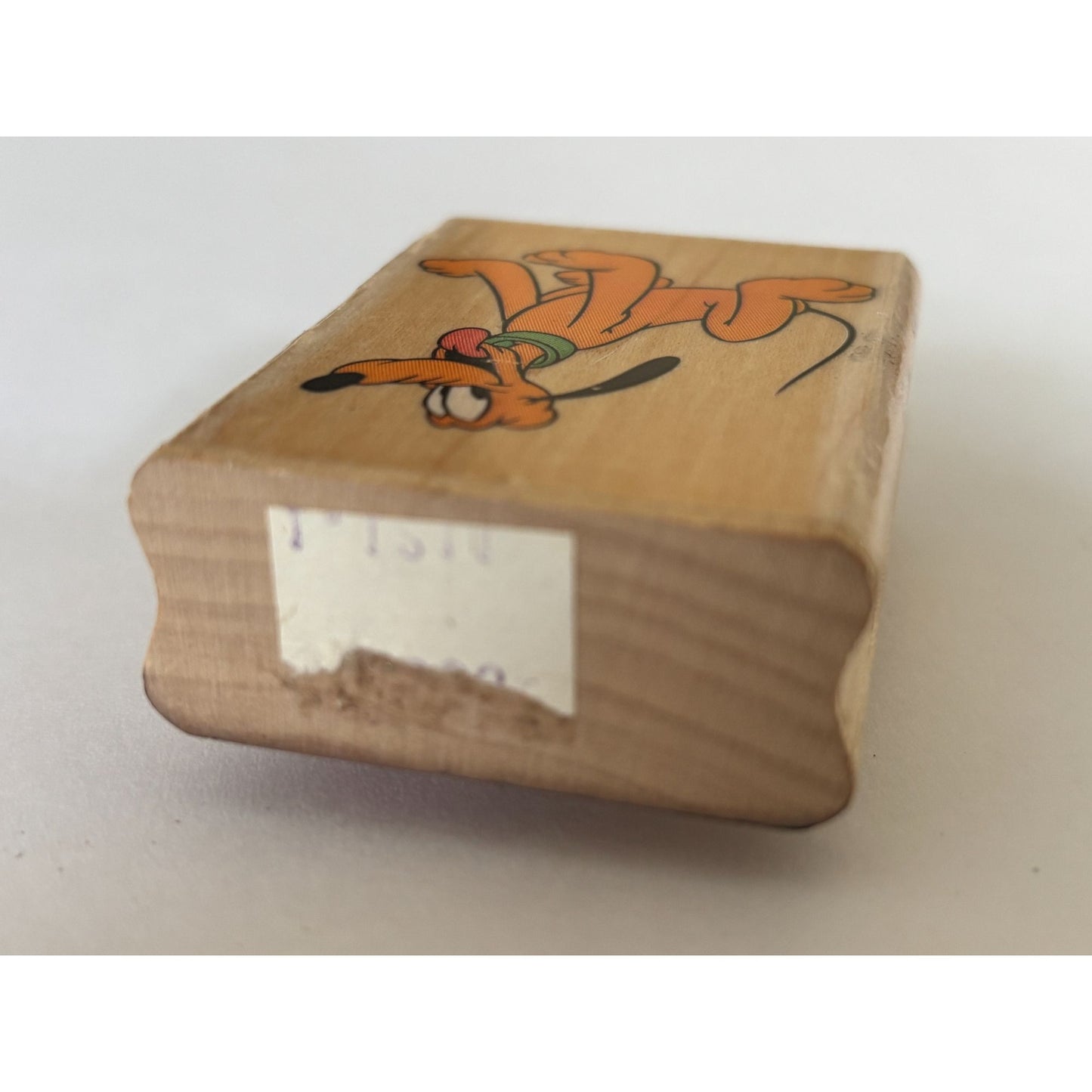 Disney Pluto Rubber Stamp Rubber Stampede Wood Mounted Cartoon Dog Craft Supply 330-D