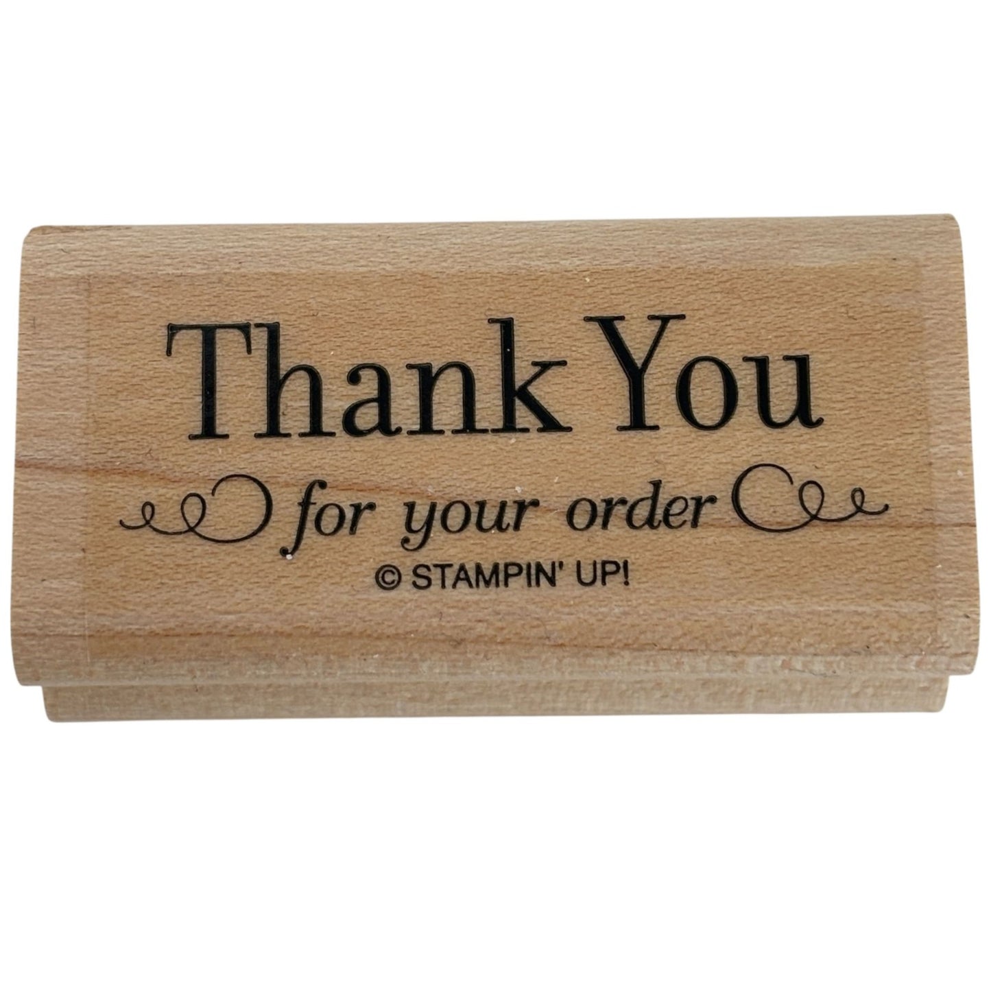 Stampin Up Rubber Stamp Thank You for Your Order Business Card Words Merchant TY