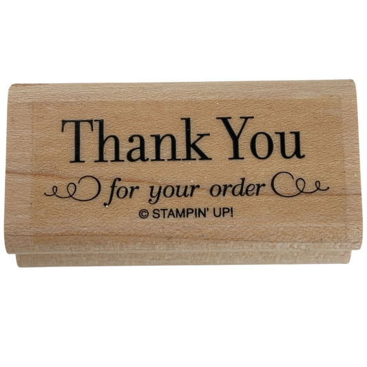 Stampin Up Rubber Stamp Thank You for Your Order Business Card Words Merchant TY