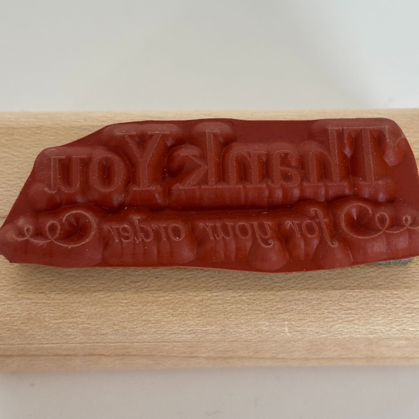 Stampin Up Rubber Stamp Thank You for Your Order Business Card Words Merchant TY