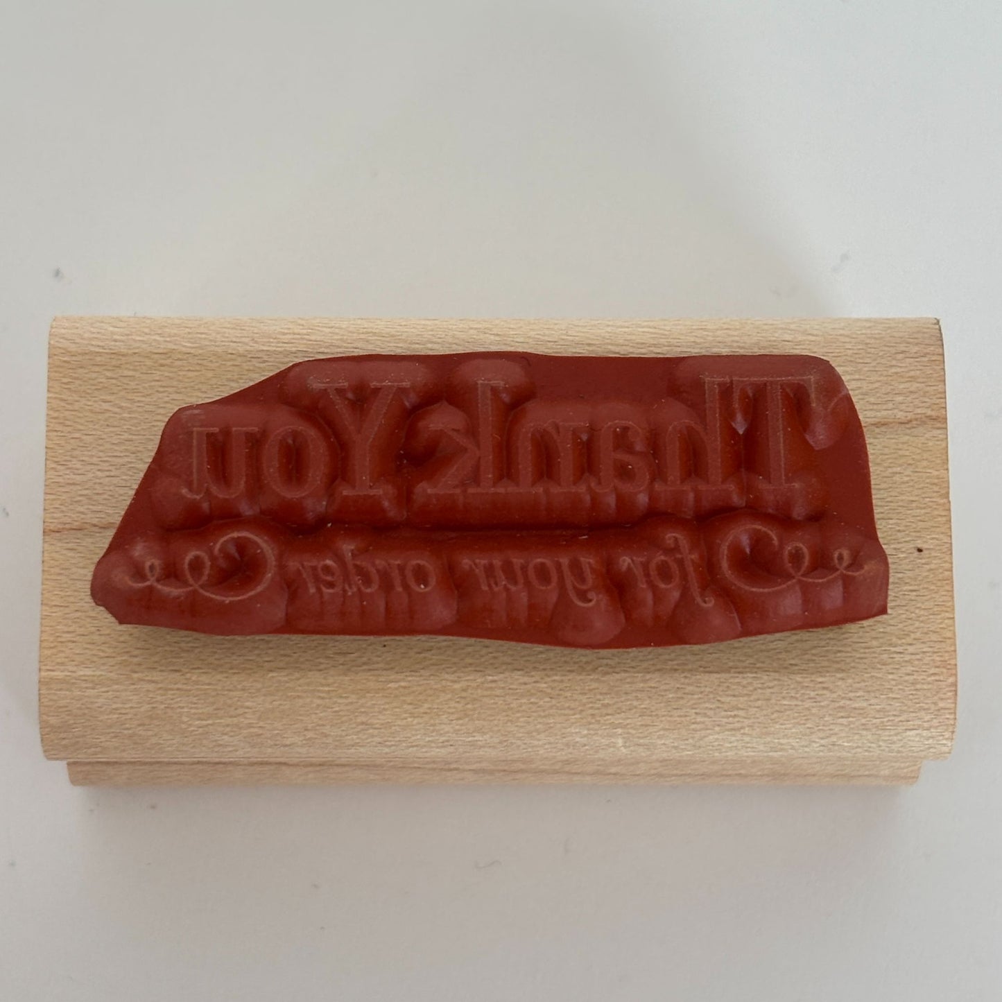 Stampin Up Rubber Stamp Thank You for Your Order Business Card Words Merchant TY