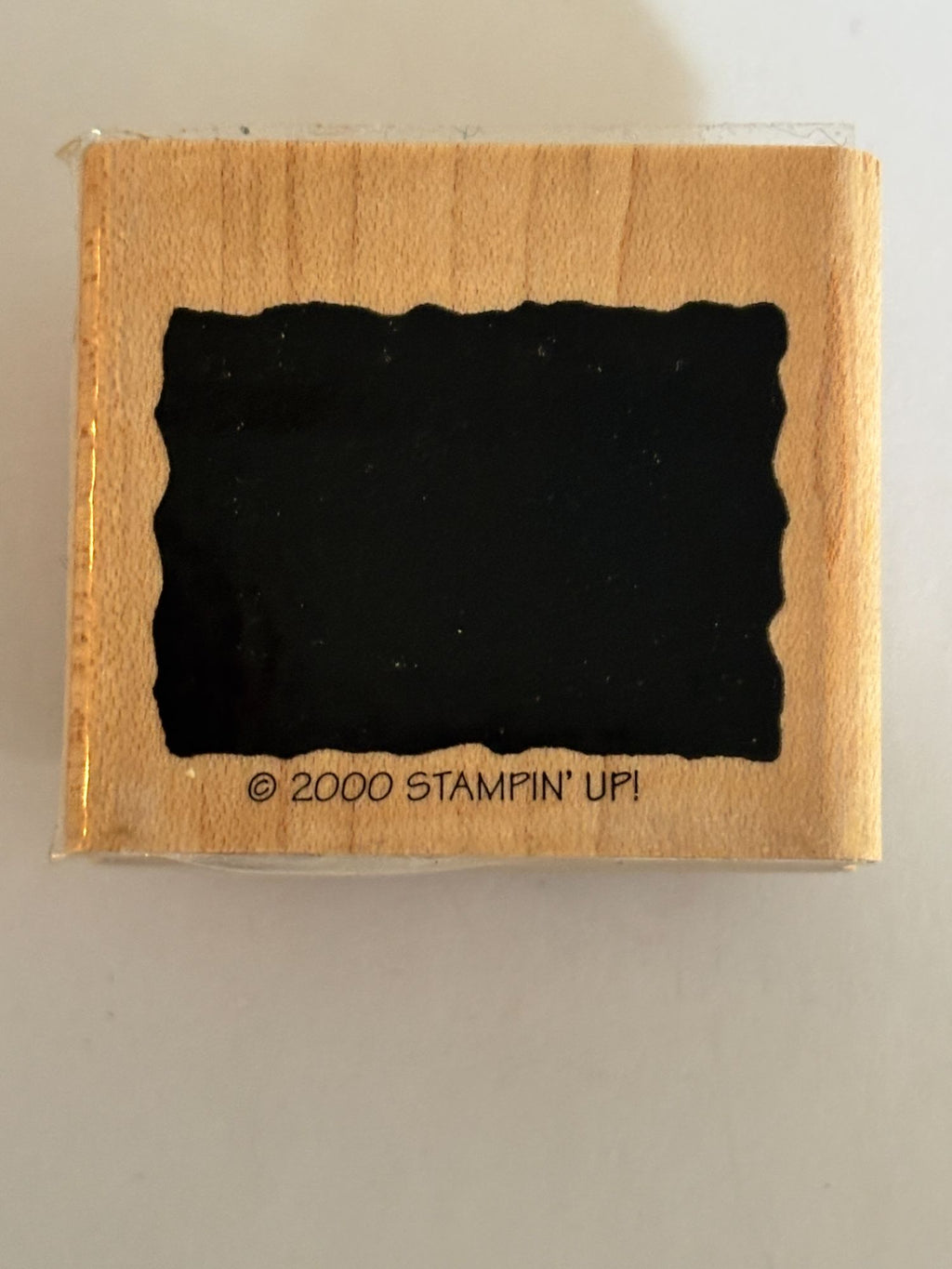 Stampin Up Rubber Stamp Rectangle Scalloped Edge Shape Card Making 1.25 inch