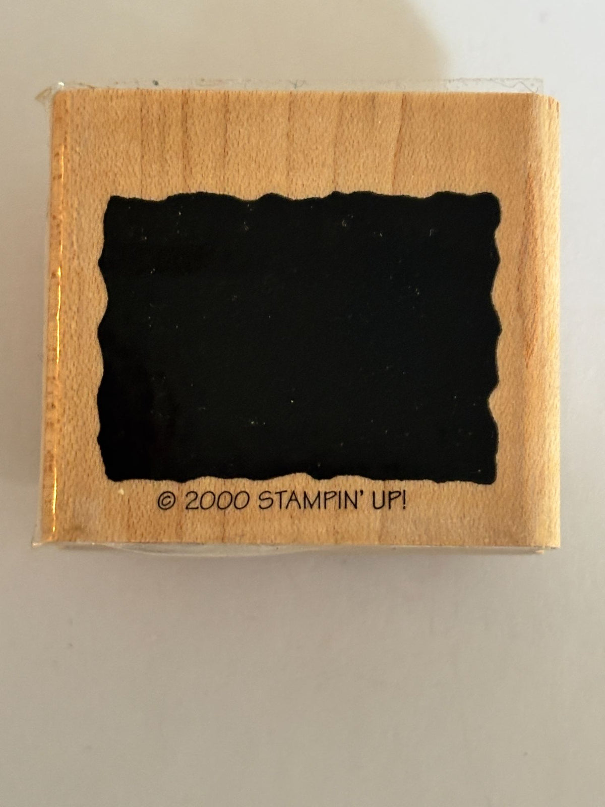 Stampin Up Rubber Stamp Rectangle Scalloped Edge Shape Card Making 1.25 inch