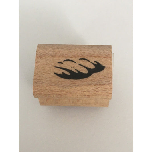 Stampin Up Mounted Rubber Stamp Abstract Leaf Watercolor Mini Nature Craft Stamp