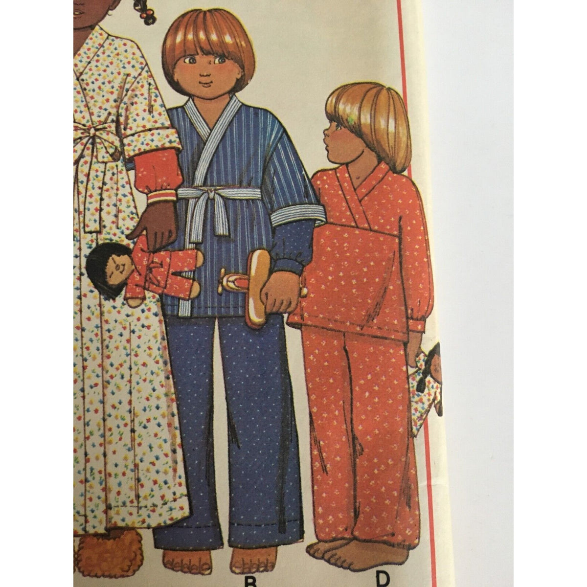 McCalls Sewing Pattern 5789 Girls Boys Robe Pajamas Sleepwear Sz Large 12-14 UC