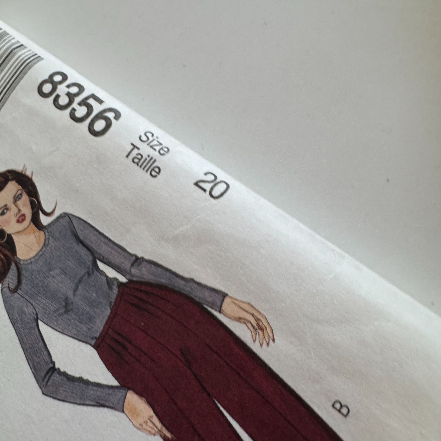 McCalls 8356 Sewing Pattern Misses Pants Size 20 Work Career Full or Slim Leg UC
