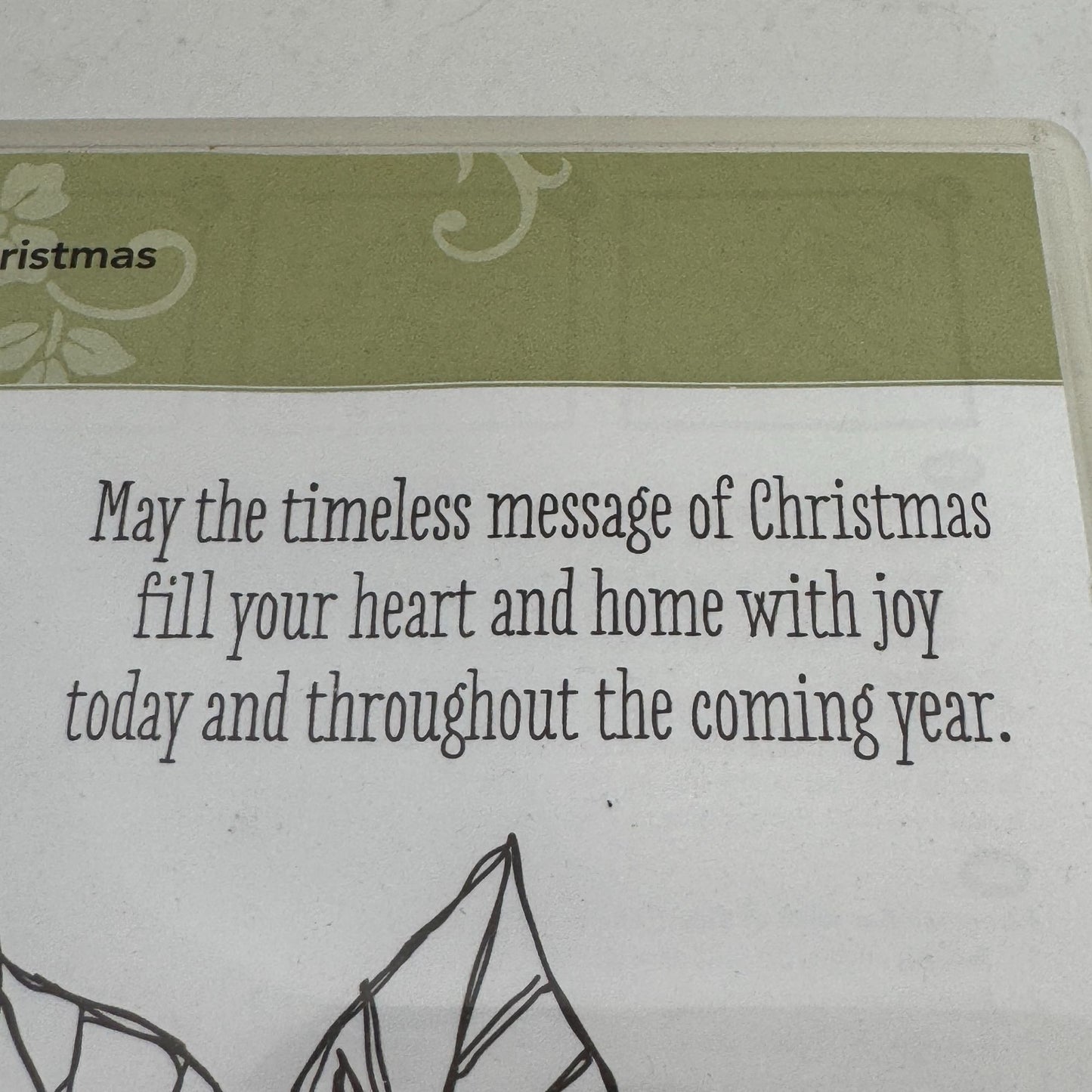 Stampin Up Rubber Stamp Set Joyful Christmas Wishes Poinsettia Large Holidays