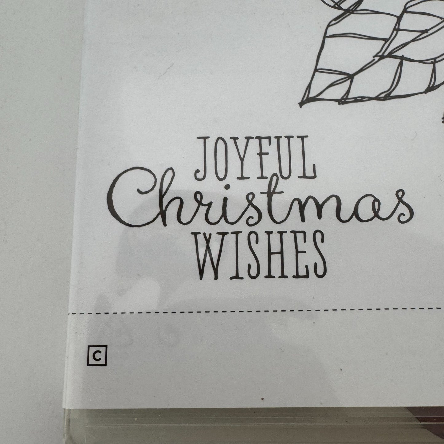 Stampin Up Rubber Stamp Set Joyful Christmas Wishes Poinsettia Large Holidays