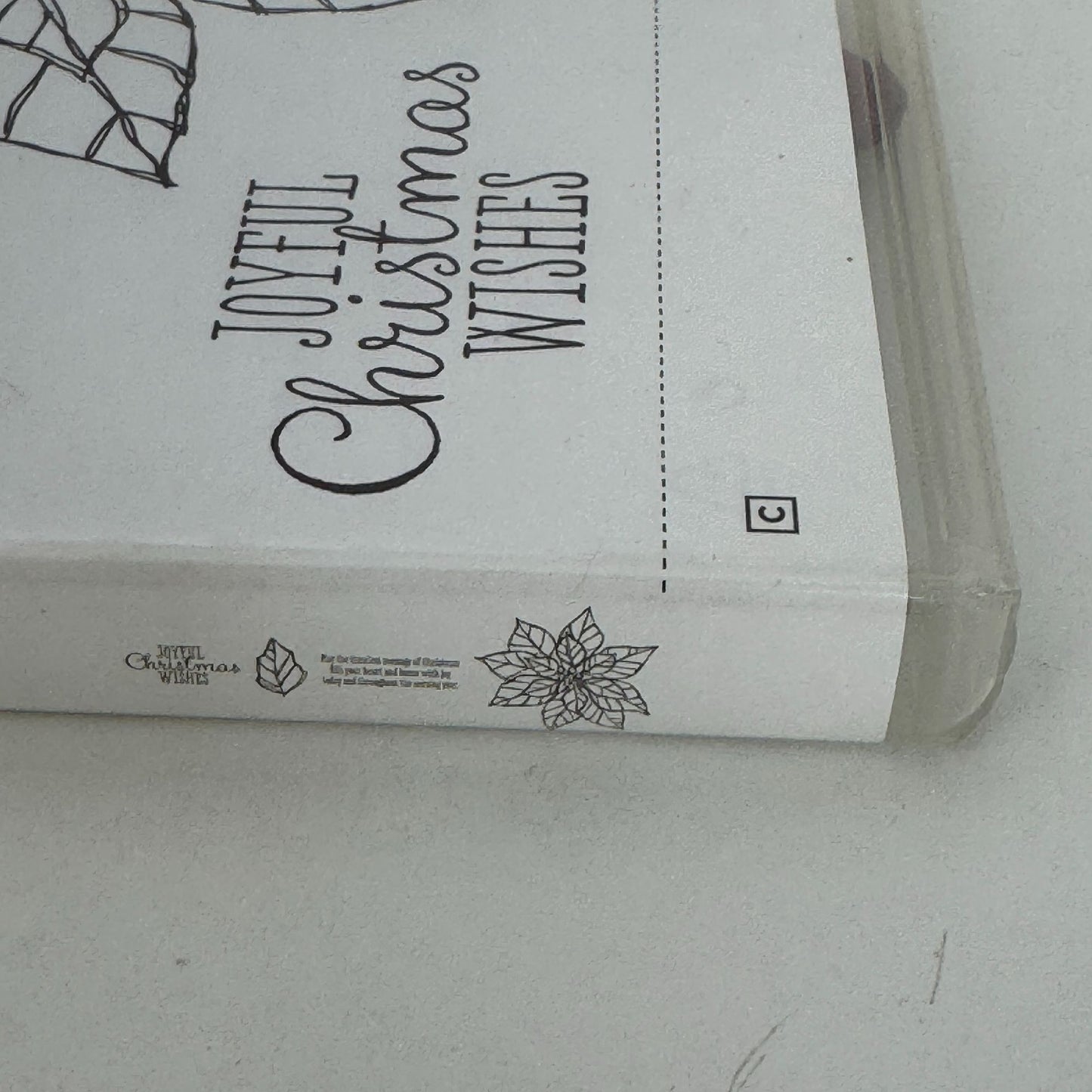 Stampin Up Rubber Stamp Set Joyful Christmas Wishes Poinsettia Large Holidays