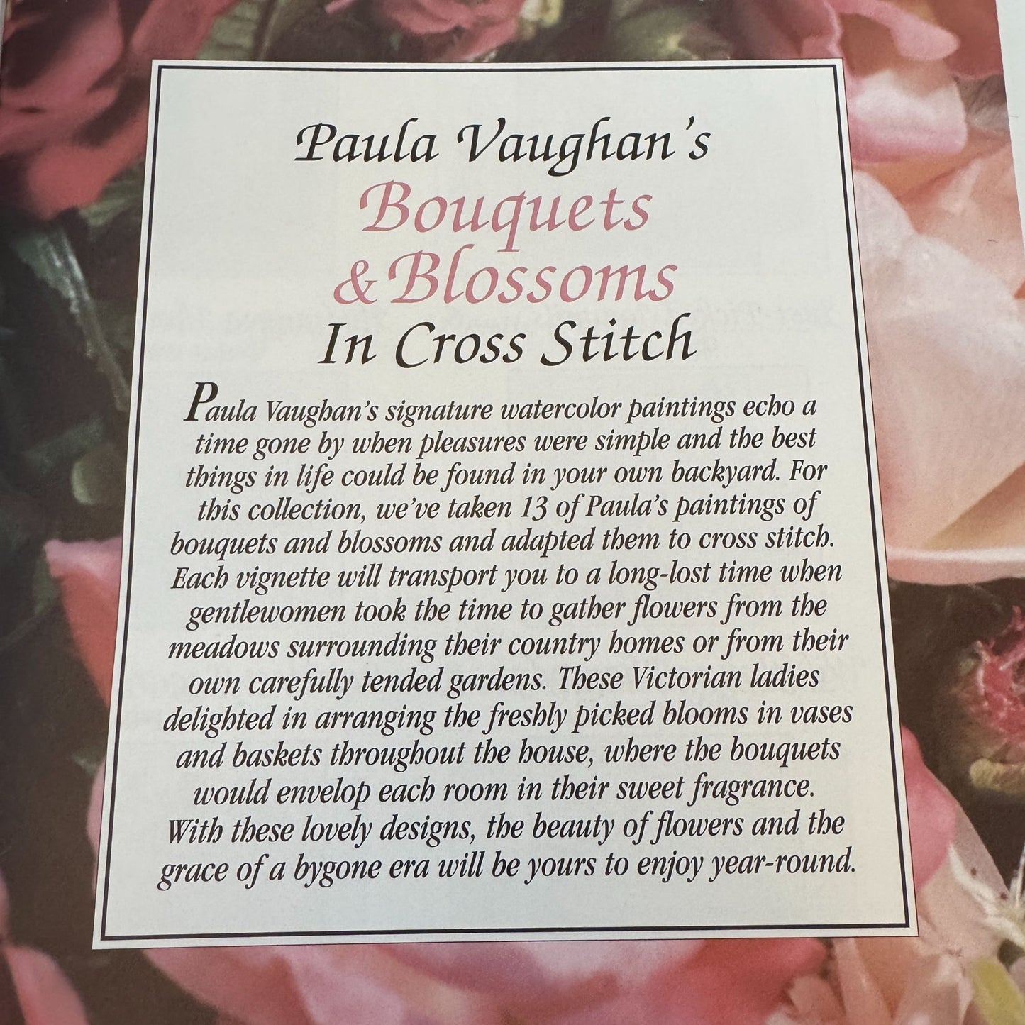Leisure Arts Cross Stitch Patterns Paula Vaughan Bouquets Blossoms Book 63 2942