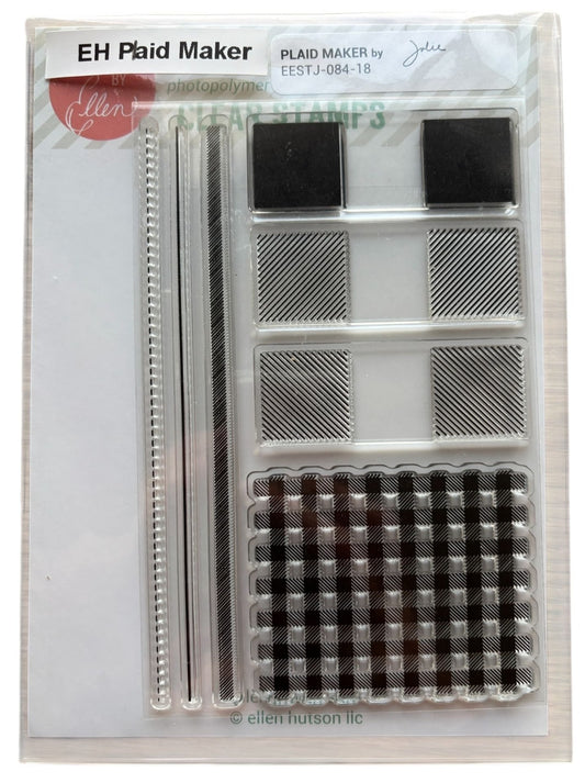 Essentials By Ellen Photopolymer Clear Stamps Plaid Maker Card Making Background