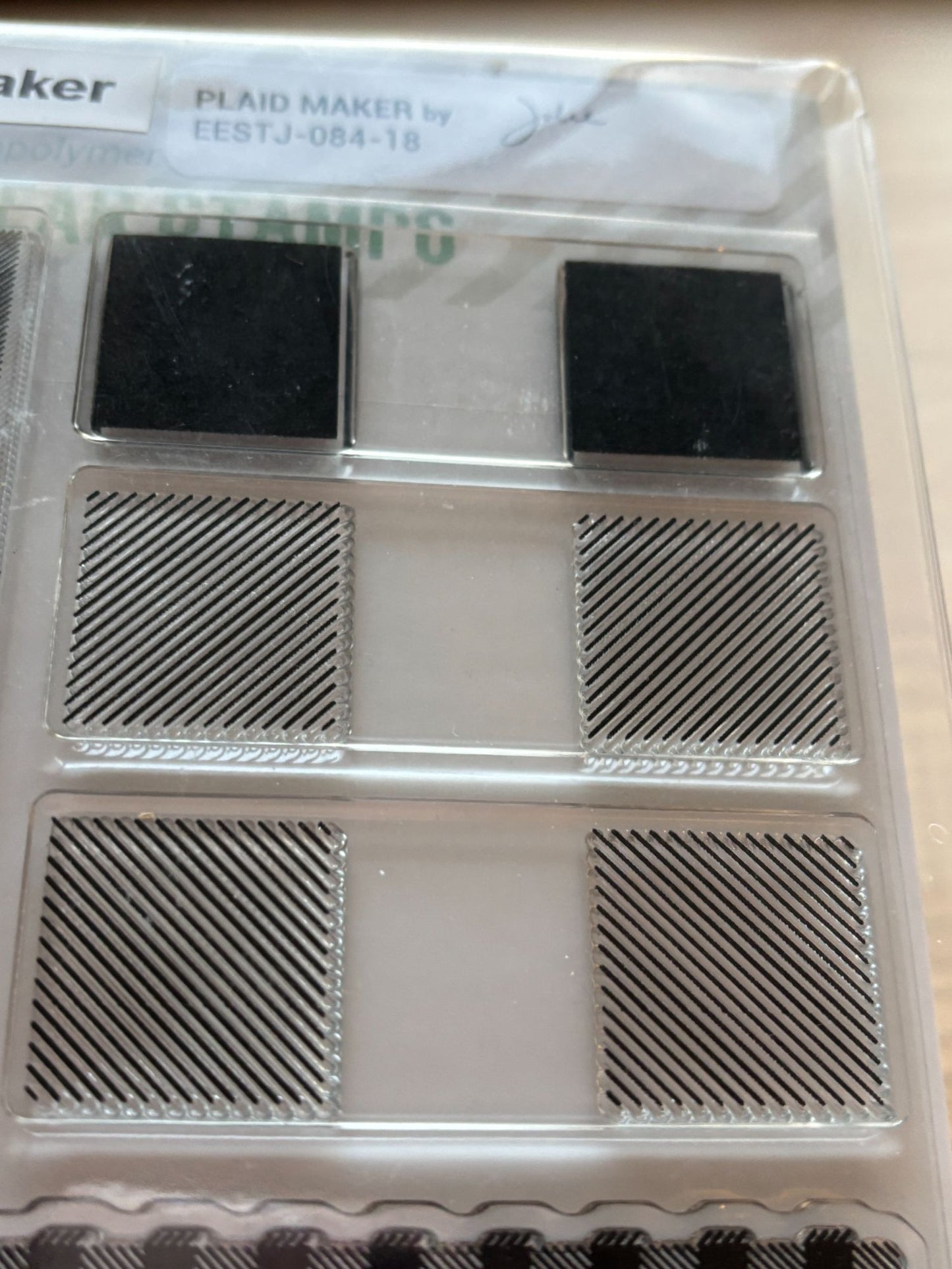 Essentials By Ellen Photopolymer Clear Stamps Plaid Maker Card Making Background