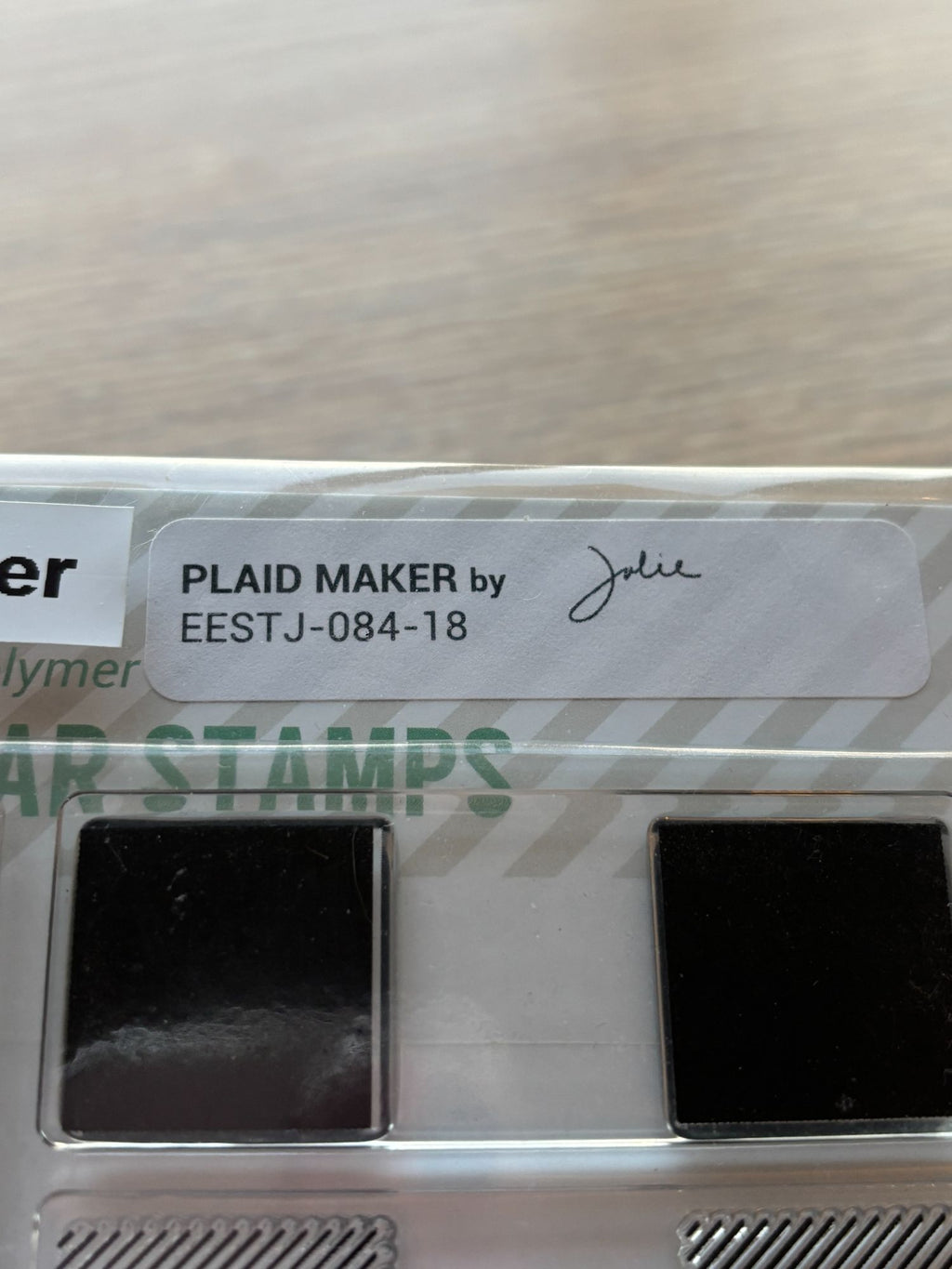 Essentials By Ellen Photopolymer Clear Stamps Plaid Maker Card Making Background