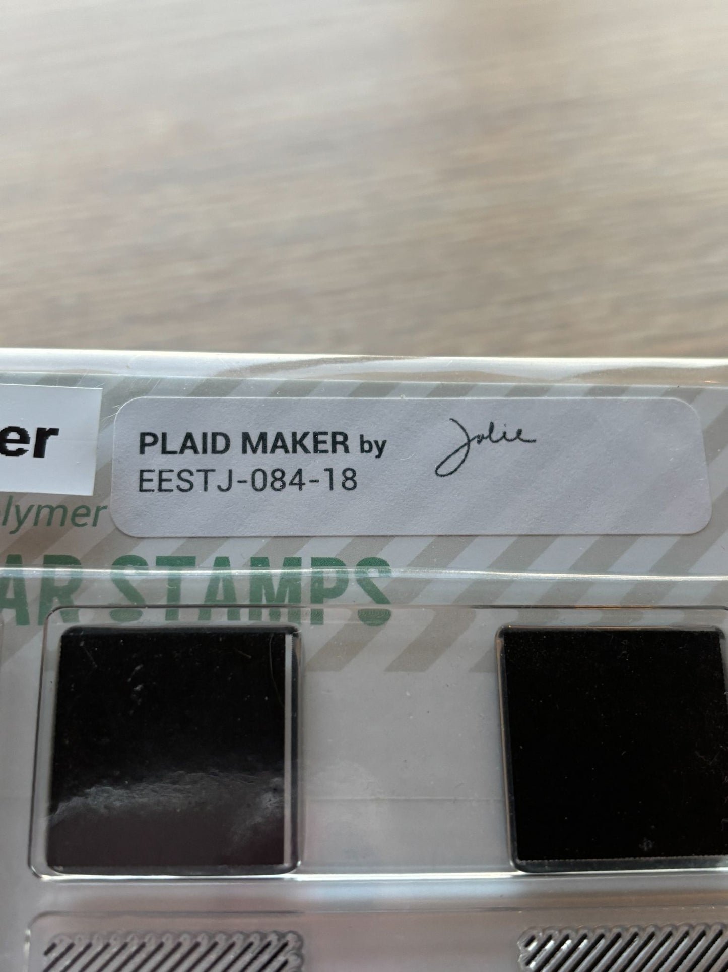Essentials By Ellen Photopolymer Clear Stamps Plaid Maker Card Making Background