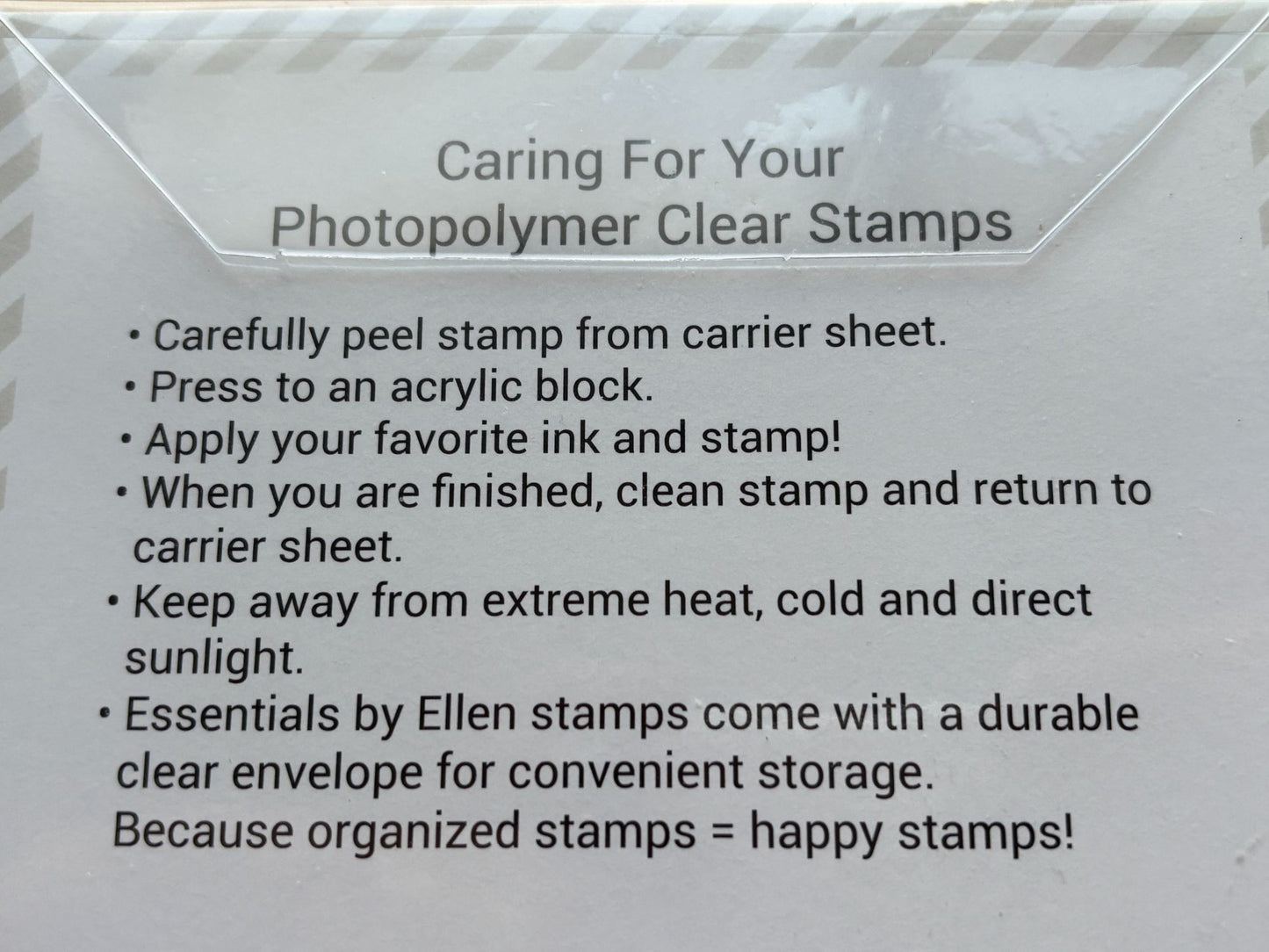 Essentials By Ellen Photopolymer Clear Stamps Plaid Maker Card Making Background