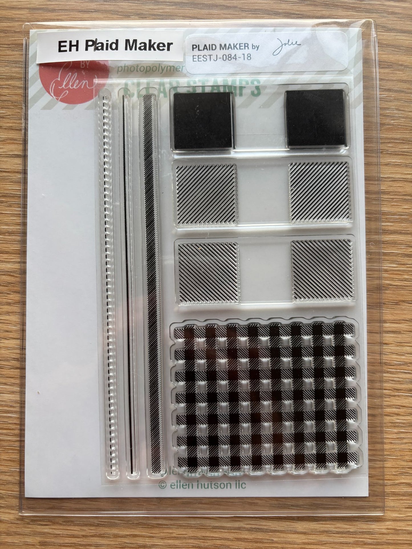 Essentials By Ellen Photopolymer Clear Stamps Plaid Maker Card Making Background