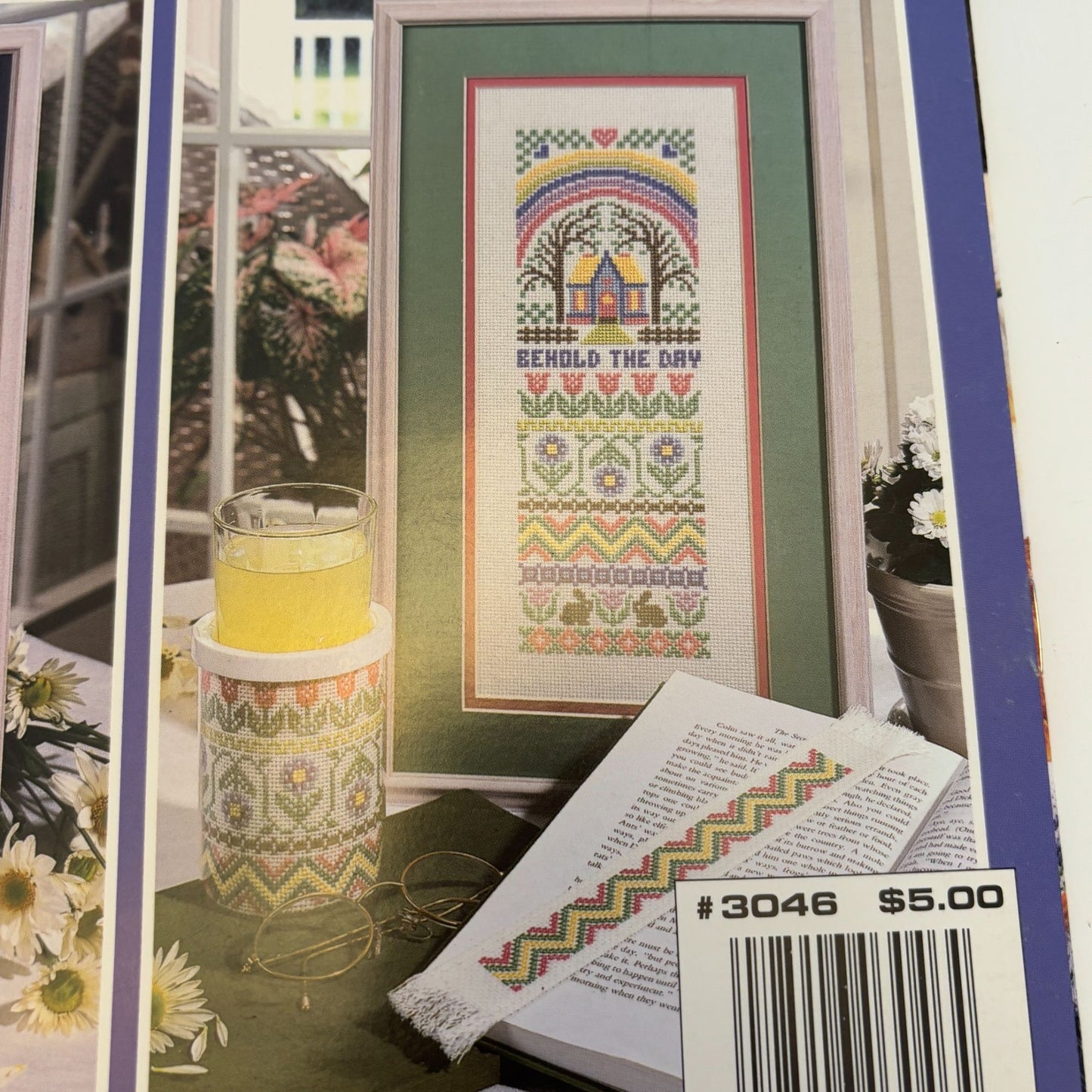 Leisure Arts Cross Stitch Patterns Leaflet 3046 Sunny Samplers Beehive Garden