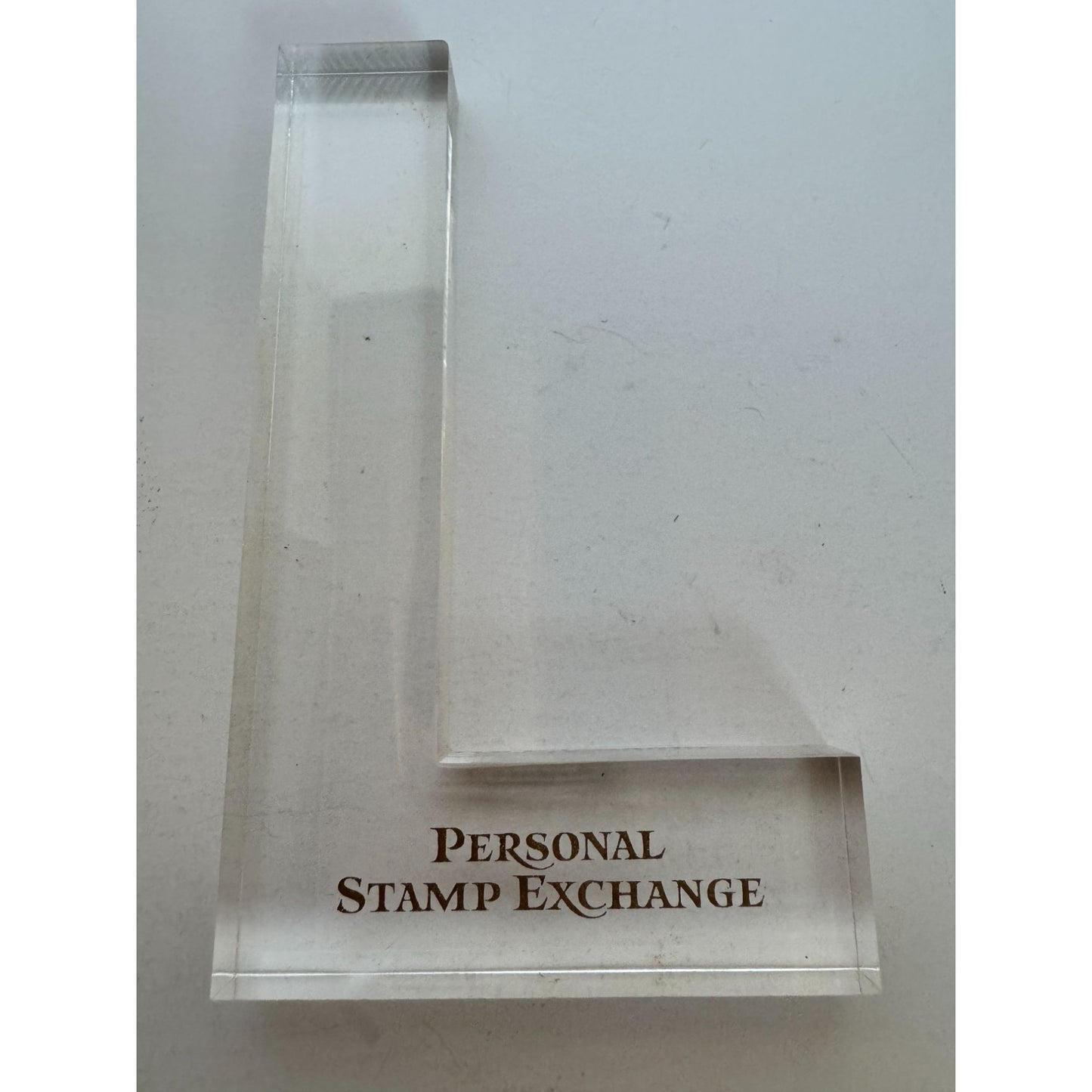 Personal Stamp Exchange L-Shaped Block Acrylic Stamp Positioner Tool Clear PSX
